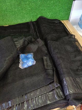 Arebos Cubre borde cama elástica + red 366 cm