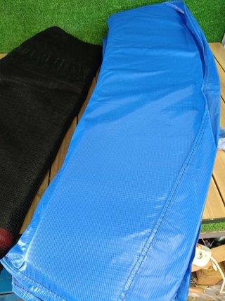 Arebos Cubre borde cama elástica + red 366 cm