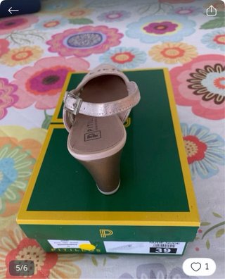 Sandalias Pitillos Oro Rosa Talla 39