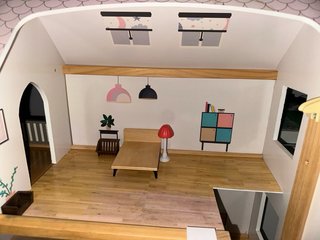 Casa de muñecas de madera grande