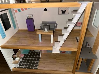 Casa de muñecas de madera grande