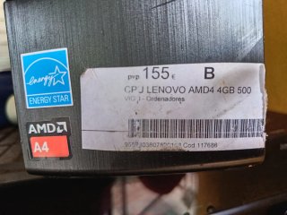 Torre Ordenador Lenovo AMD A4 4GB 500GB