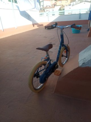 Bicicleta infantile Btwin blu 14 pollici