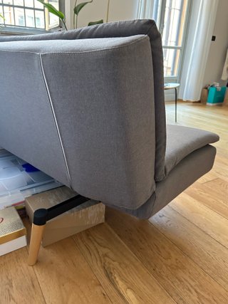 Divano letto 3 posti grigio