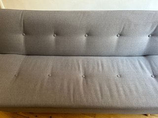 Divano letto 3 posti grigio