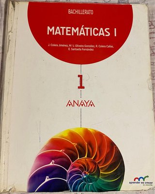 Libro Matemáticas 1 Bachillerato