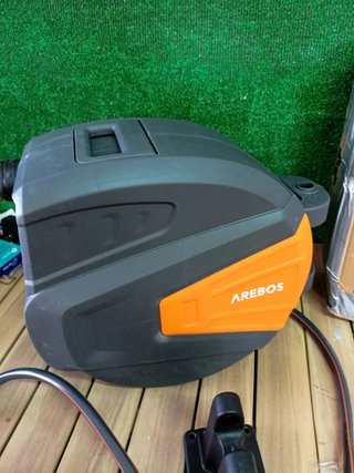 Carrete Manguera Jardín Arebos Automático 20m