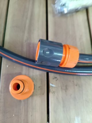 Carrete Manguera Jardín Arebos Automático 20m