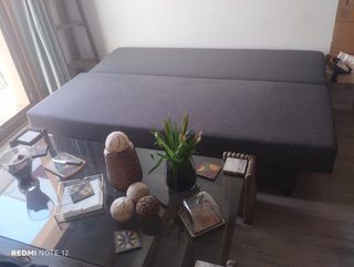 Sofá Cama IKEA 2 Plazas Gris + Cojines