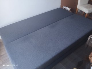 Sofá Cama IKEA 2 Plazas Gris + Cojines