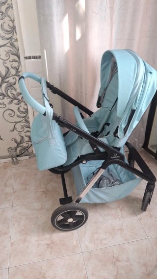 Carrito de bebé 3 piezas azul