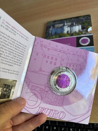 5€ Luxemburgo 2016 Niobio Plata Castillo