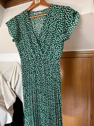 Vestido AIRISA verde estampado flores