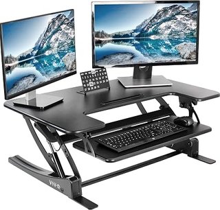VIVO Elevador Escritorio Dual Ajustable blanco