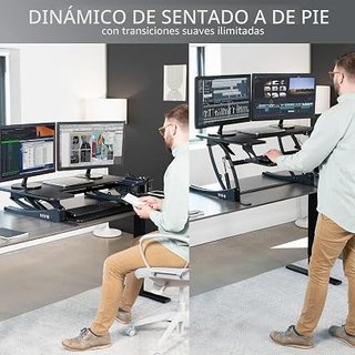 VIVO Elevador Escritorio Dual Ajustable blanco