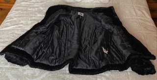 Abrigo chaquetón mujer negro con piel