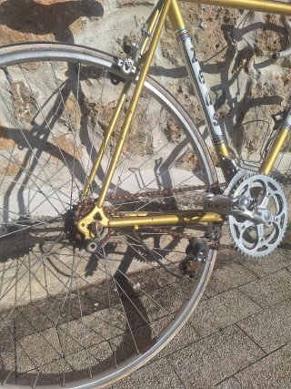 Bicicleta Zeus clásica dorada
