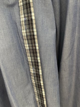 Camisa Sfera azul con coderas cuadros Talla L