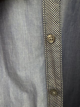 Camisa Sfera azul con coderas cuadros Talla L