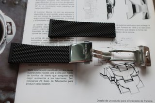 Correa Caucho Negro 24mm Estilo Breitling