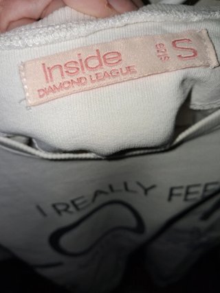 Sudadera blanca fina estampada