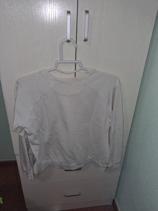 Sudadera blanca fina estampada