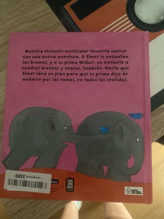 Libro infantil Elmer y wilbur.