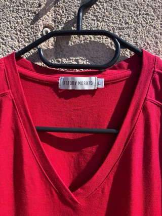 Camiseta Antonio Morato Roja V-Neck