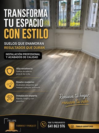 Instalación de tarima, parquet, puertas y rodapiés