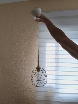 Lámpara de techo colgante geométrica blanca
