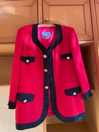 Americana Mujer Urban Roja y Negra Talla M