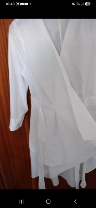Camisa Zara Blanca Mujer Talla S