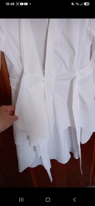 Camisa Zara Blanca Mujer Talla S