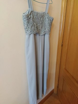 Vestido Pronovias azul encaje