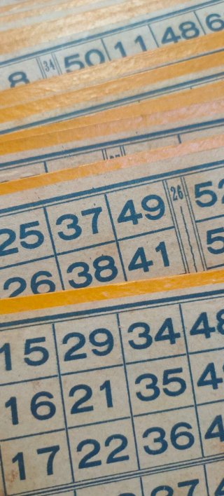 Lote cartones bingo/loto antiguos