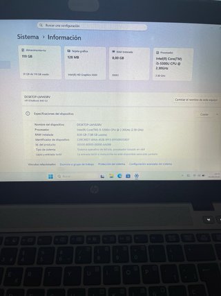 Laptop HP EliteBook 840 Plata/Negro