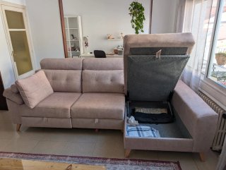 Sofá 3.5 plazas beige 280cm