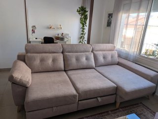 Sofá 3.5 plazas beige 280cm