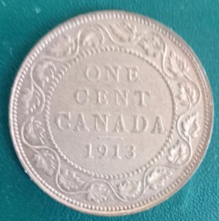 Moneda Canadá 1 Céntimo 1913