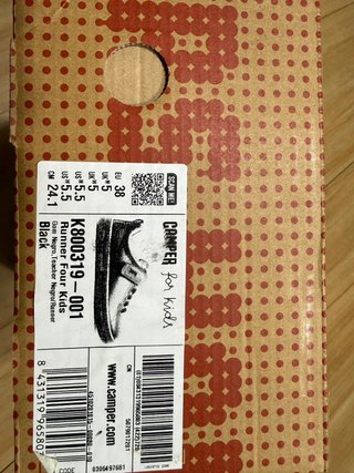 Zapatos Camper Niños Negros