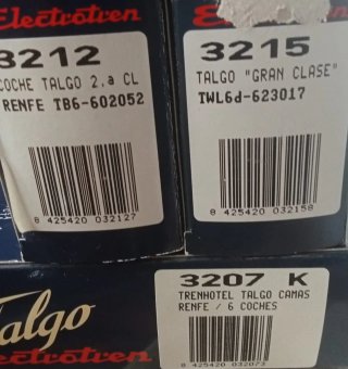 Lote 2 sets Talgo Pendular 200 y Talgo Camas