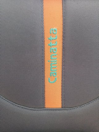 Maleta de viaje grande Caminatta azul y naranja