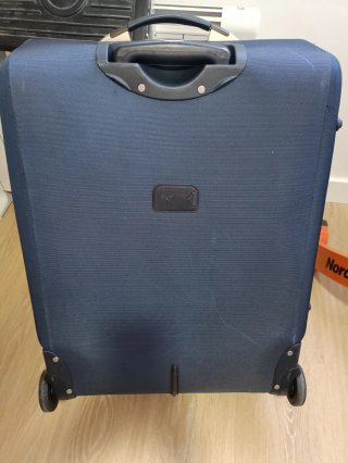 Maleta de viaje grande Caminatta azul y naranja