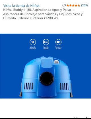 Aspiradora Nilfisk Buddy II 18L Agua y Polvo