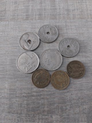 Lote de 7 monedas antiguas