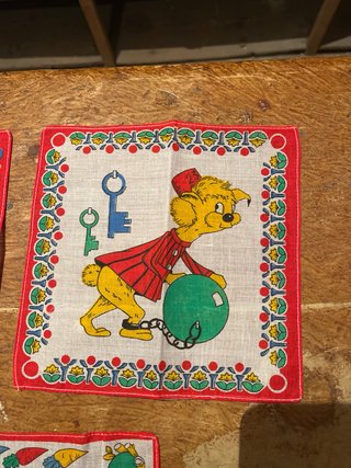 Lote 5 pañuelos infantiles vintage años 70