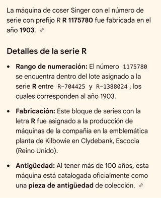 Máquina de coser Singer antigua 1903