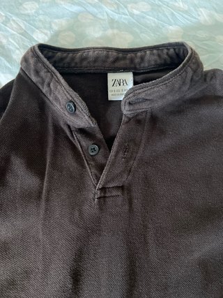 Polo Zara Marrón Oscuro
