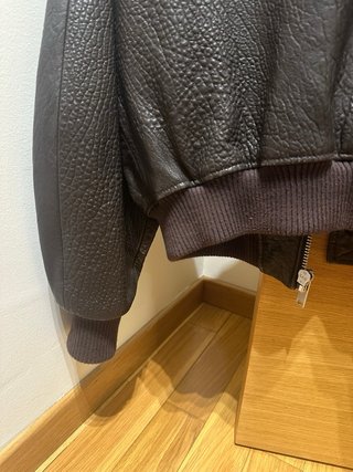Cazadora de piel Zara marrón Leather Collection
