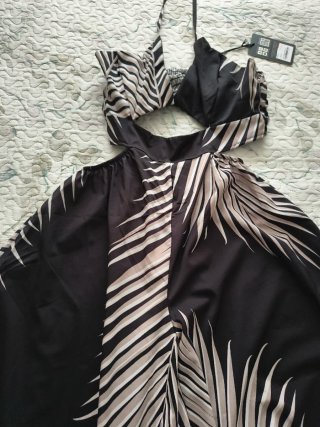 Mono palazzo estampado hojas